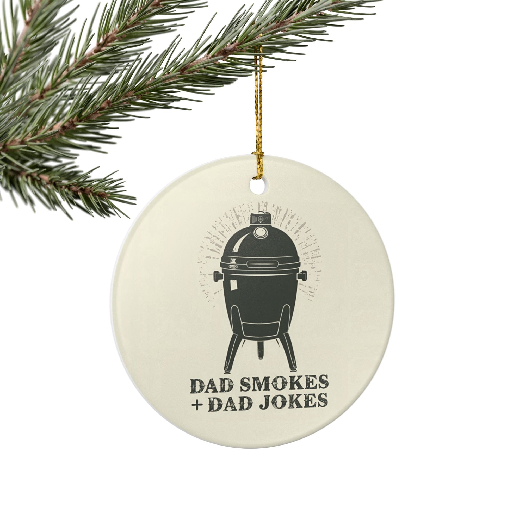 Premium ceramic BBQ gifts for men - dad smoker jokes ornament