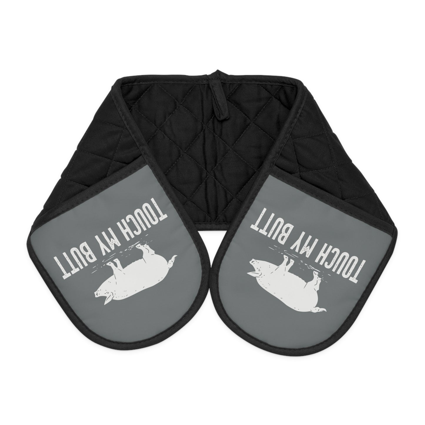 Funny BBQ oven mitt Touch My Butt heat protection for pork butt handling