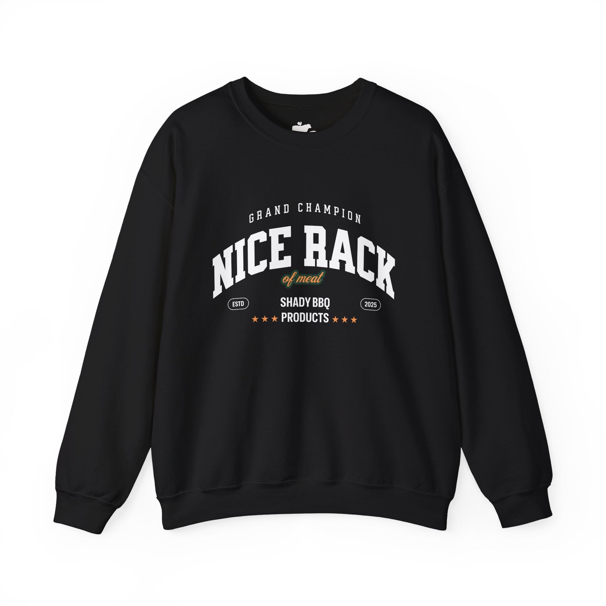 BBQ gifts for men - Nice Rack sweatshirt at backyard smoking session