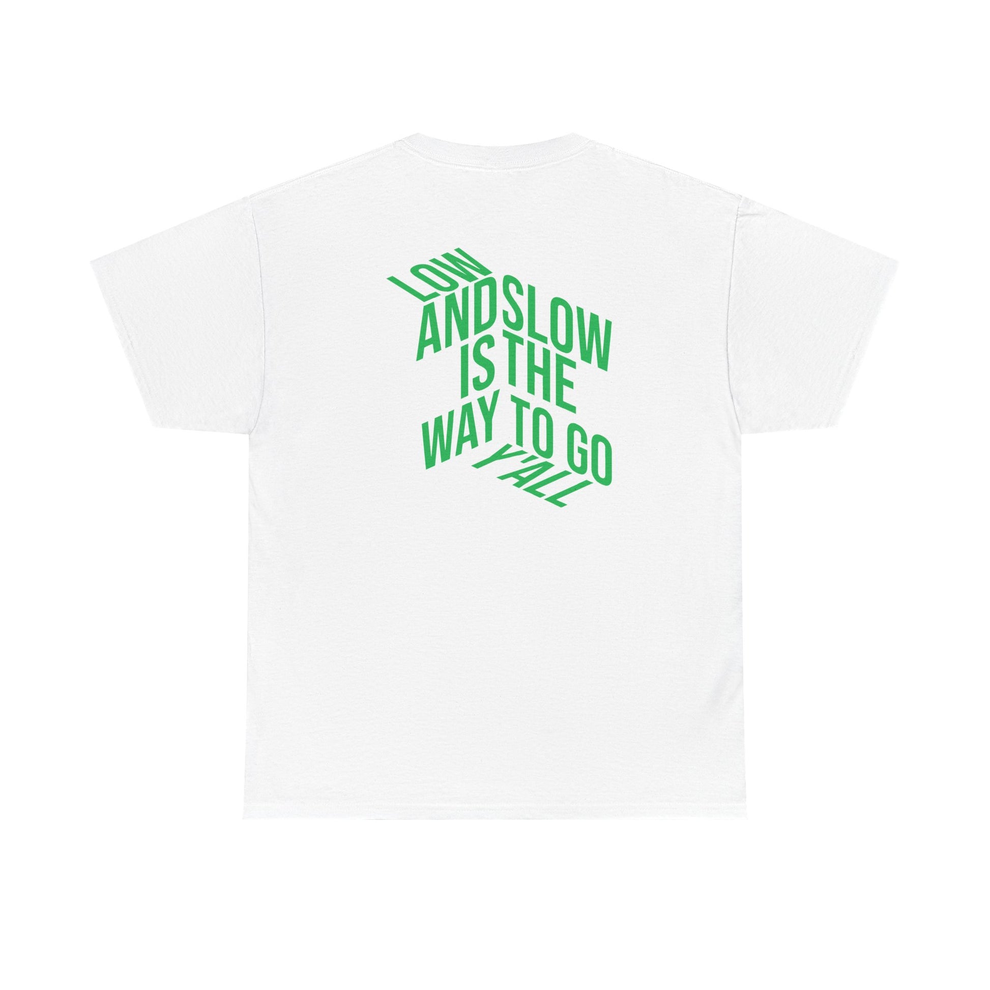 Premium cotton BBQ enthusiast shirt with Southern low and slow saying