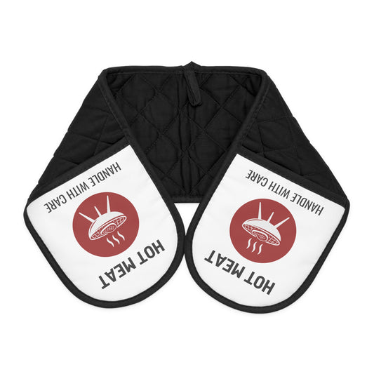 Funny BBQ oven mitt Hot Meat Handle With Care heat protection for grill masters
