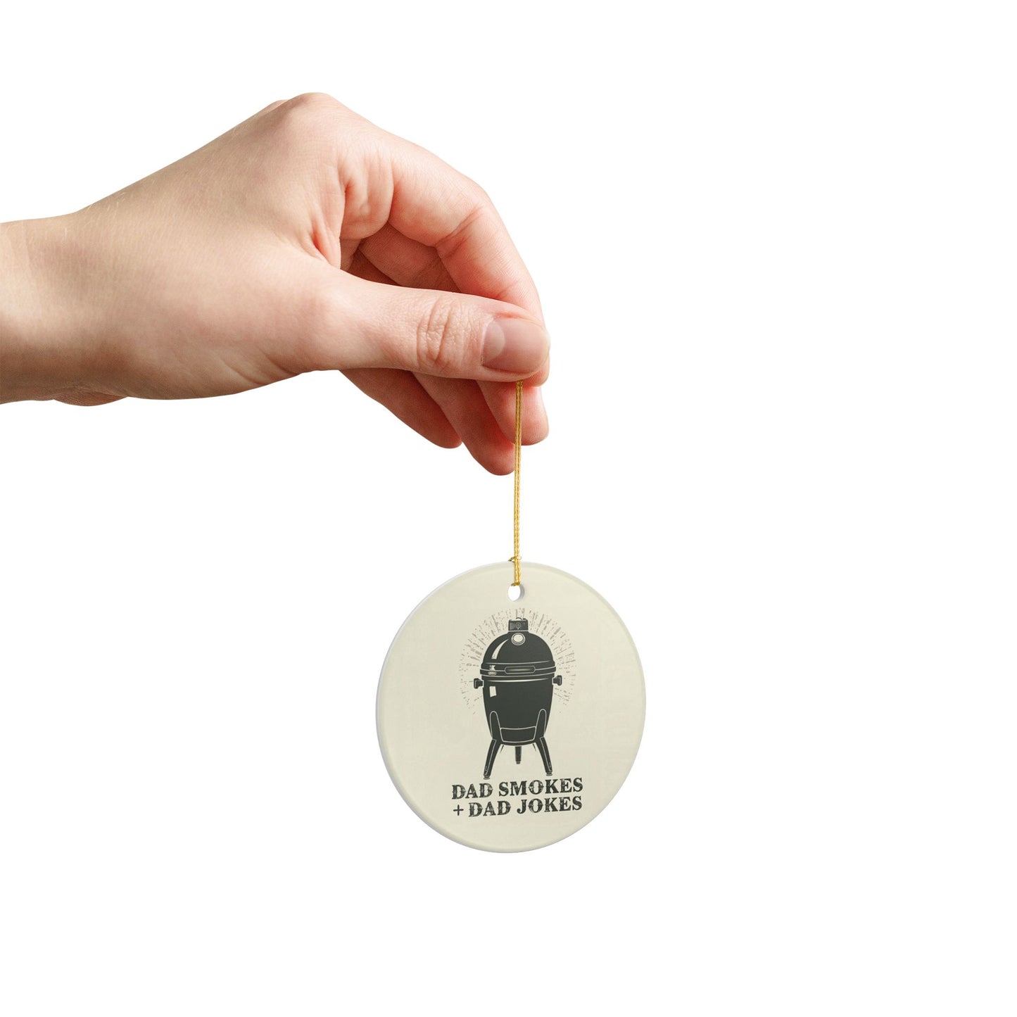 Gag gifts for grillers - Dad Smokes Dad Jokes BBQ ornament