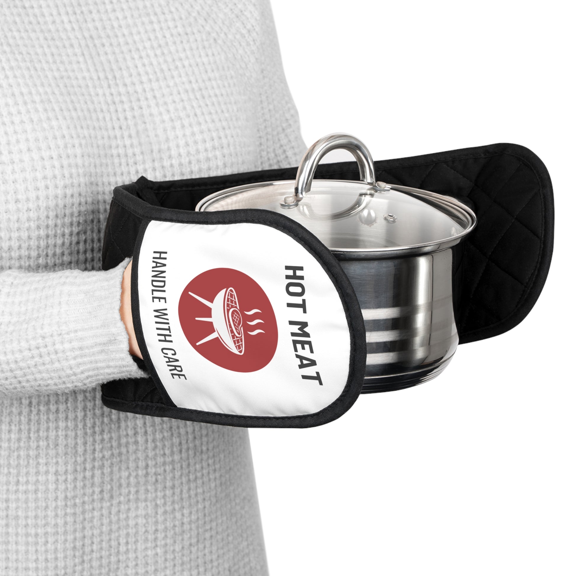 Humorous BBQ products - funny oven mitt perfect gift for meat handling"
