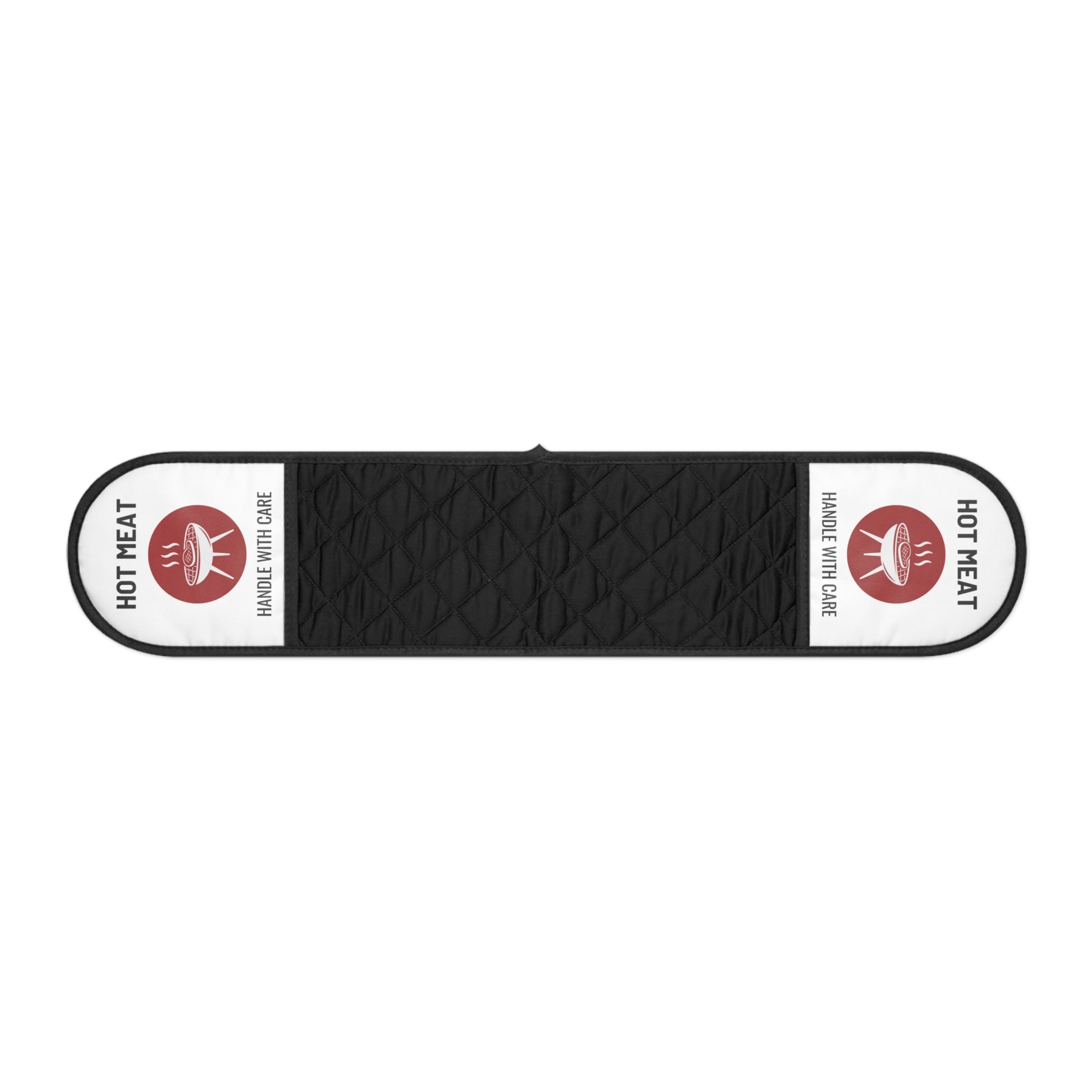 Premium polyester BBQ gifts for men - Hot Meat slip-resistant oven mitt