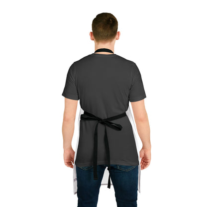 Funny grilling apron with adjustable tie-back for serious pitmasters