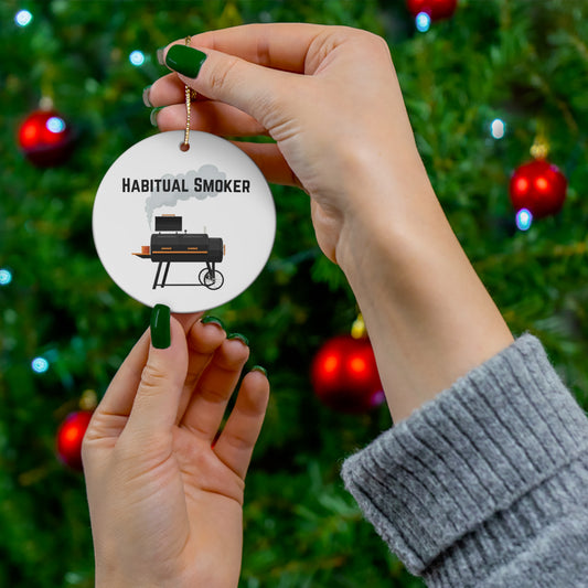 BBQ Christmas ornament for pitmaster dads who live at the smoker