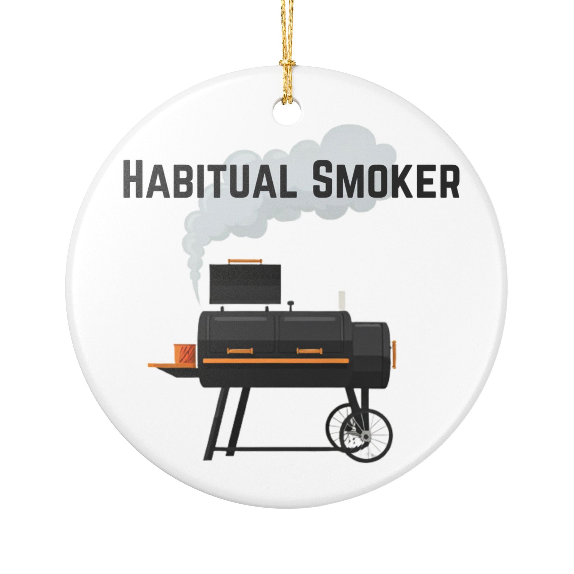 Habitual Smoker Ceramic Ornament, (1pc)