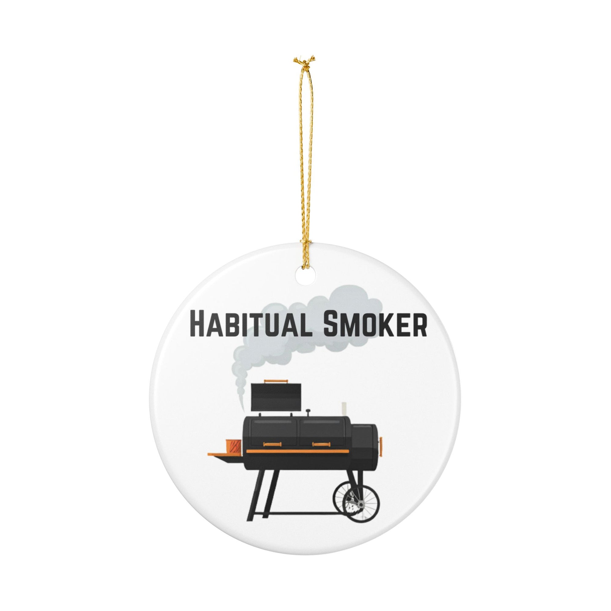 Habitual Smoker Ceramic Ornament, (1pc)