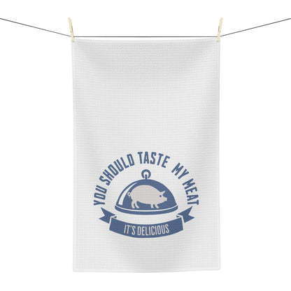 Funny BBQ smoker gifts kitchen tea towel for confident cooks