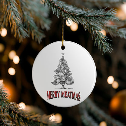 Humorous BBQ products - Meatmas ornament perfect carnivore Christmas gift