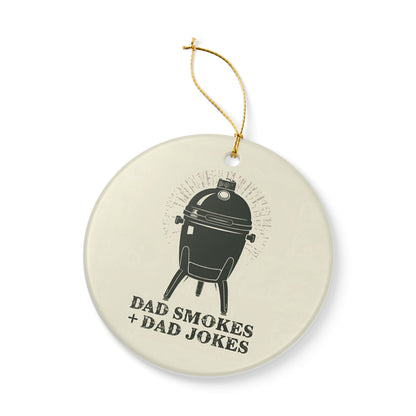 Funny BBQ smoker gifts ornament for pitmaster dads who tell jokes